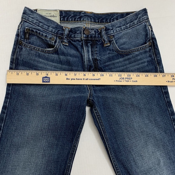 Abercrombie Jeans kids 16 28x29 Blue Dark Wash button Fly straight - Picture 4 of 12